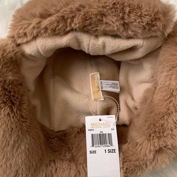MICHAEL KORS Faux Fur Trapper Hat in Luggage Brown - Picture 4 of 5